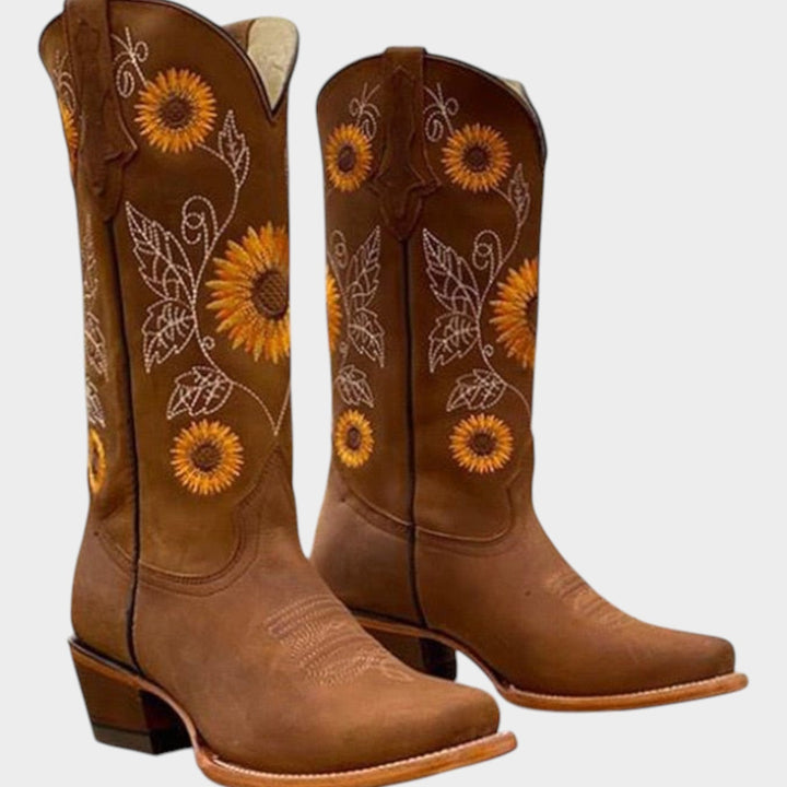 Classic Floral Western Cowboy Boots