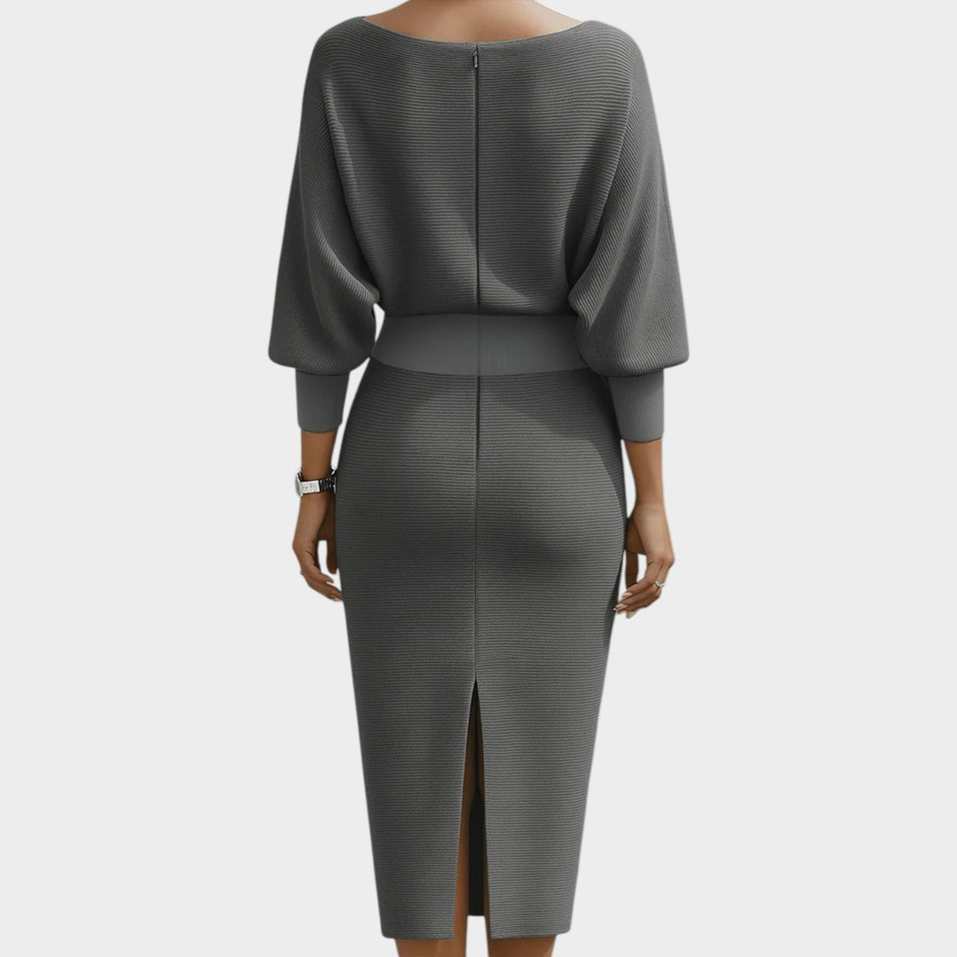 Elegant Ribbed Knit Two-Piece Set