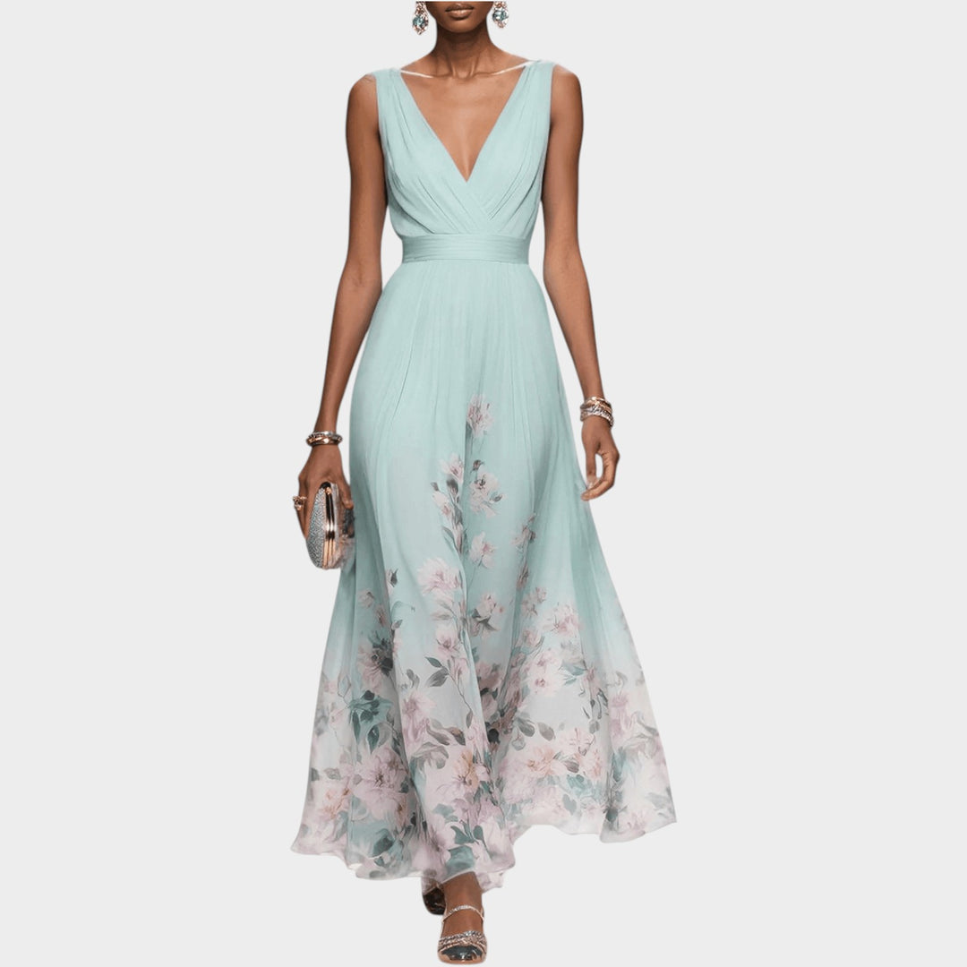 Elegant Flow Floral Maxi Dress