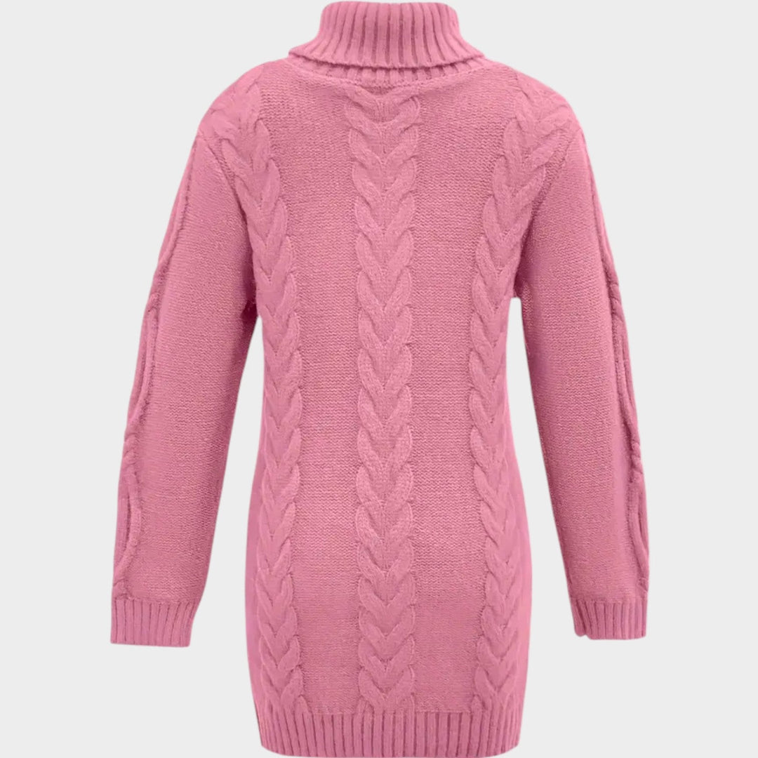 Oversized Cable Knit Turtleneck Knit Sweater