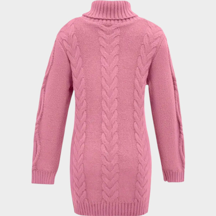 Oversized Cable Knit Turtleneck Knit Sweater
