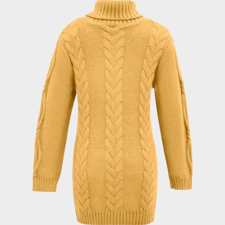Oversized Cable Knit Turtleneck Knit Sweater