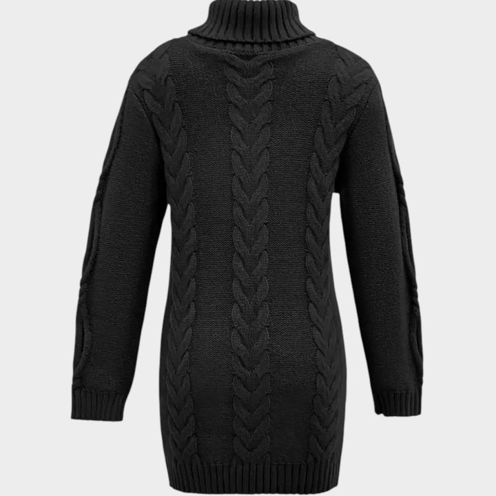 Oversized Cable Knit Turtleneck Knit Sweater