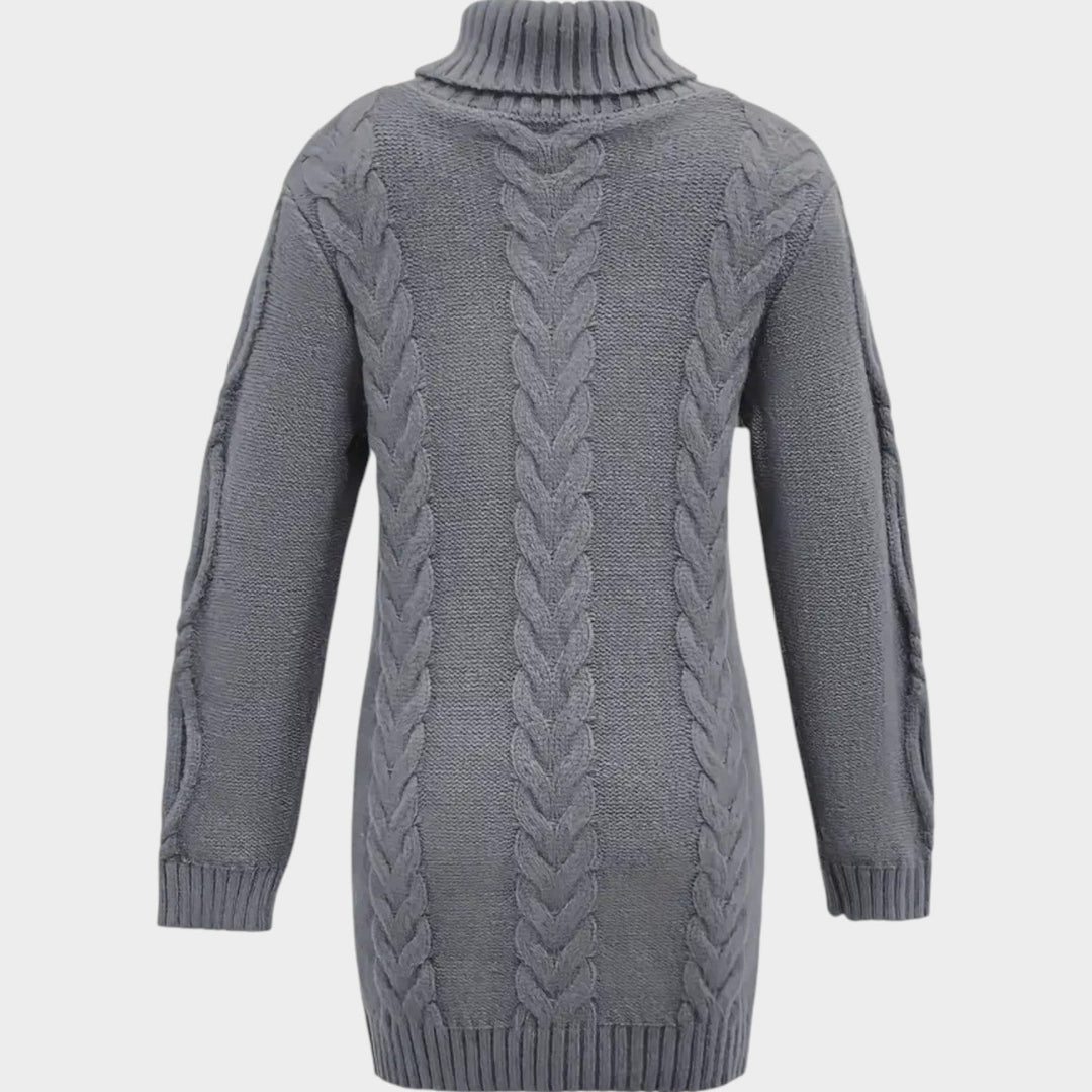 Oversized Cable Knit Turtleneck Knit Sweater