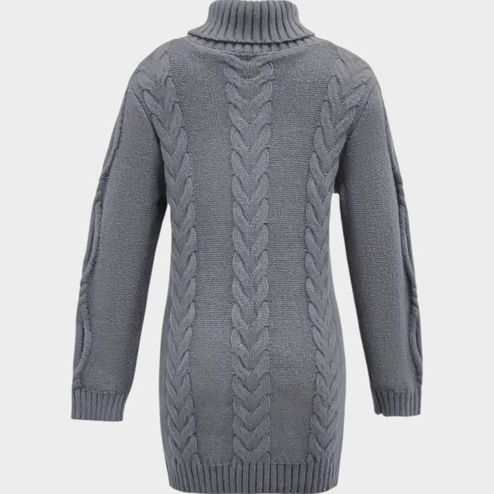Oversized Cable Knit Turtleneck Knit Sweater