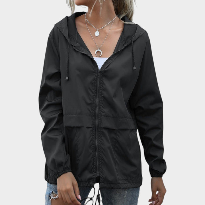 Women’s Waterproof Jacket Hooded Adjustable Drawstring