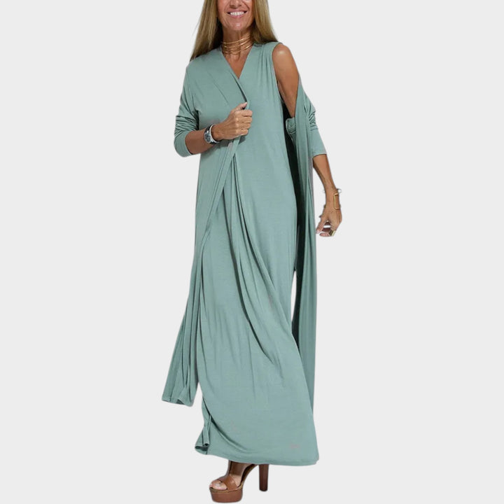 Relaxed V-Neck Maxi Dress
