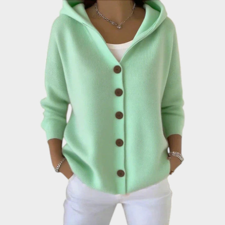 Women's Loose Fit Hooded Knit Cardigan