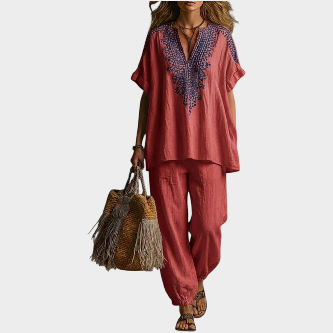 Relaxed Embroidered Lounge Set