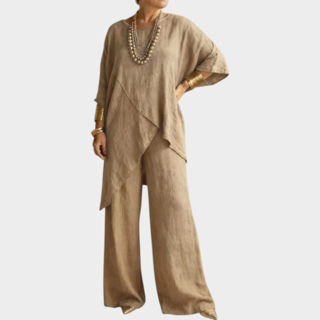 Relaxed Asymmetrical Two-Piece Set