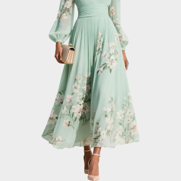 Elegant Flow Floral Midi Dress
