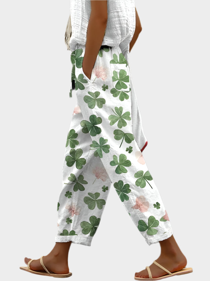 Relaxed Trousers with Print