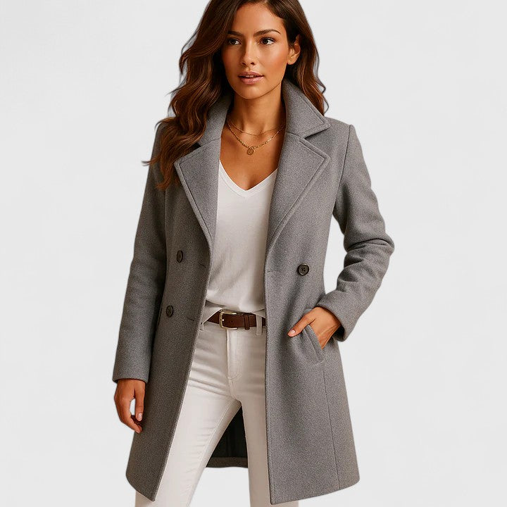 Women's Wool Coat Classic Lapel Collar