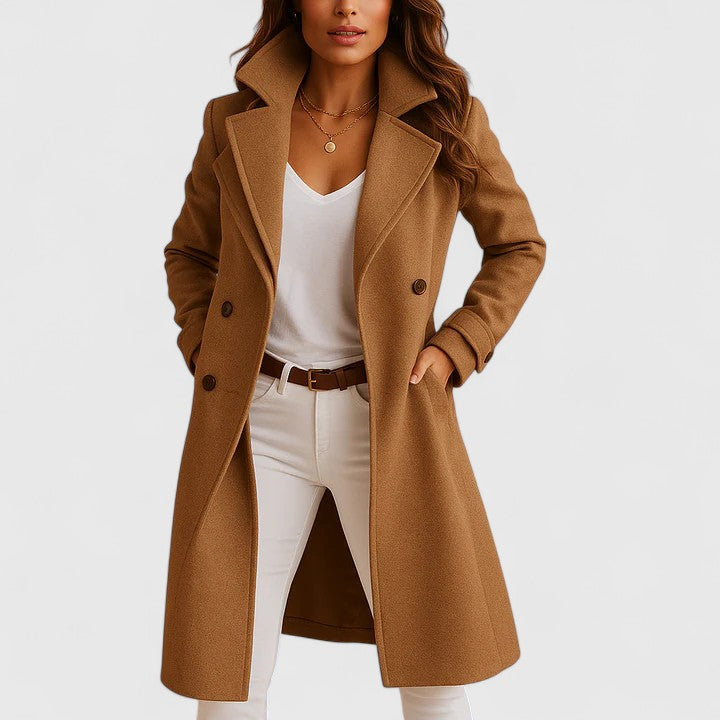 Women's Wool Coat Classic Lapel Collar