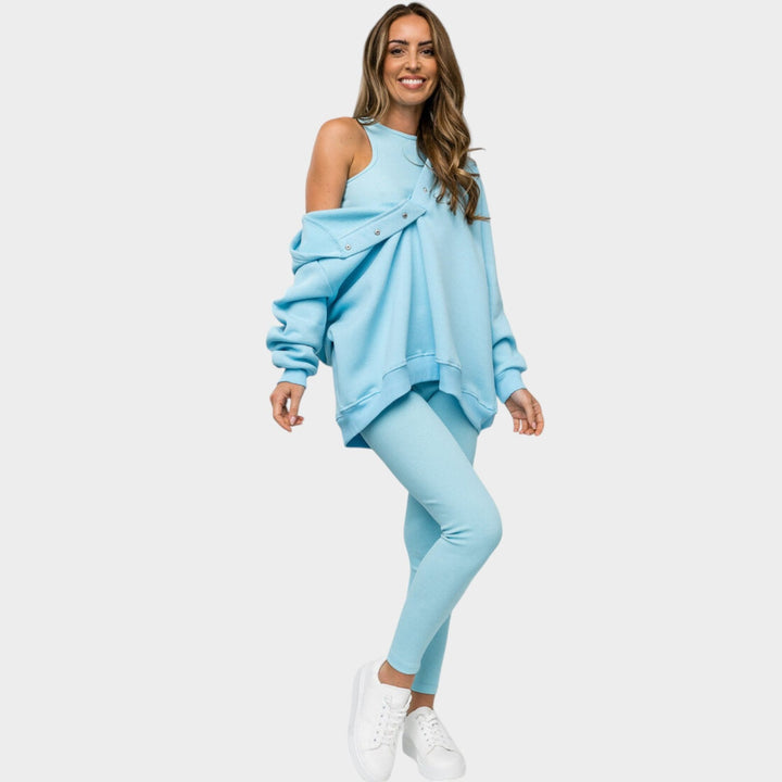 Three-Piece Ribbed Lounge Set
