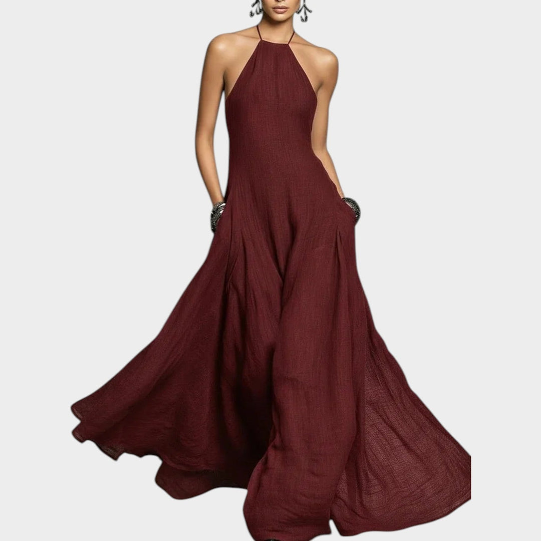 Halter Flow Maxi Dress