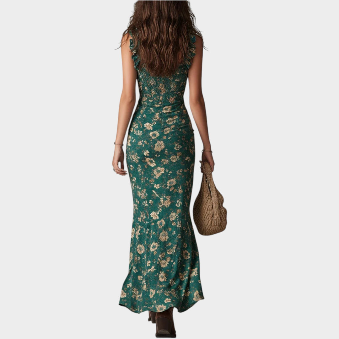 Floral Ruffle Midi Dress