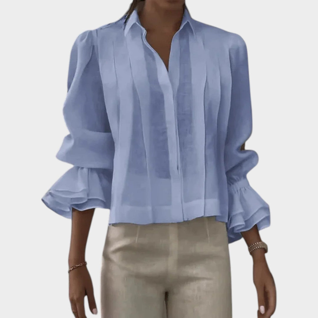 Statement Ruffle Sleeve Blouse