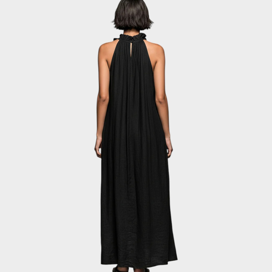 Ruffle Halter Maxi Dress