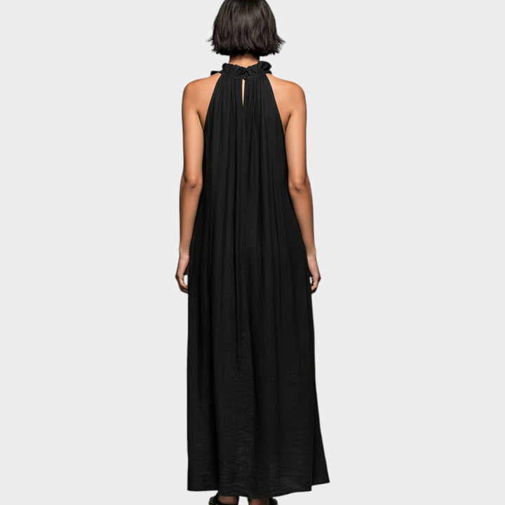 Ruffle Halter Maxi Dress