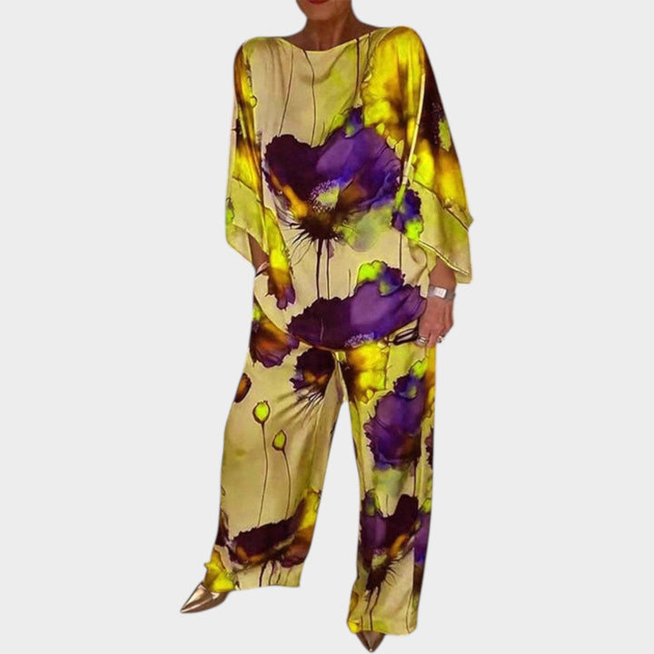 Floral Print Two‑Piece Lounge Set