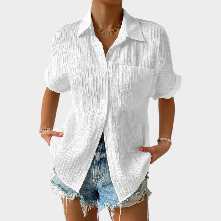 Classic Textured Button-Up Shirt