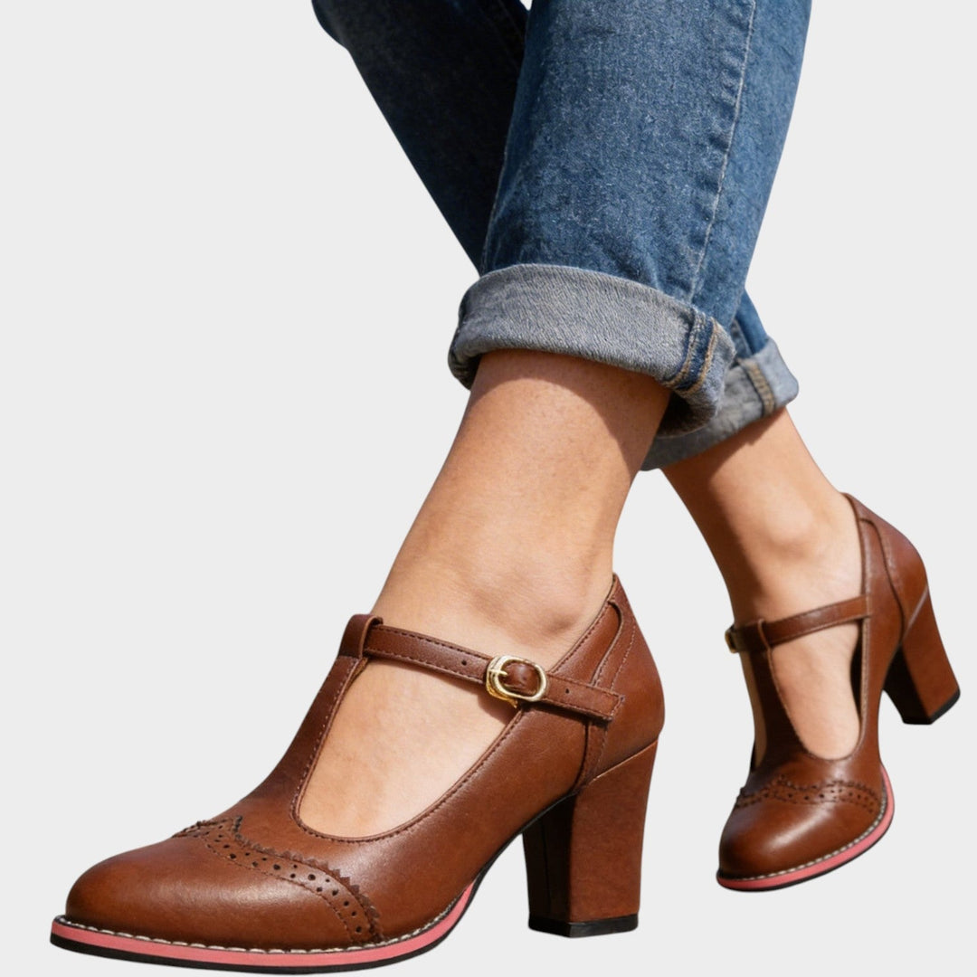Classic Block Mary Jane Heels