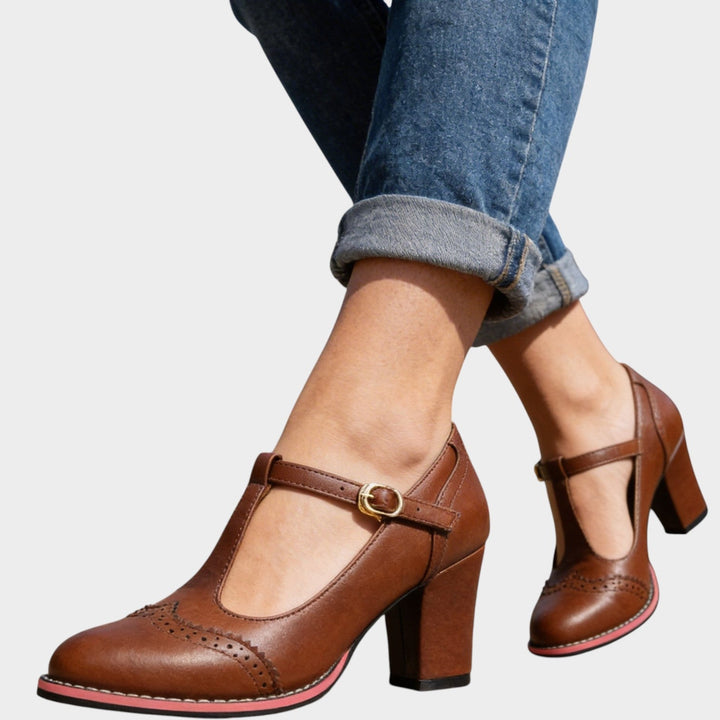 Classic Block Mary Jane Heels