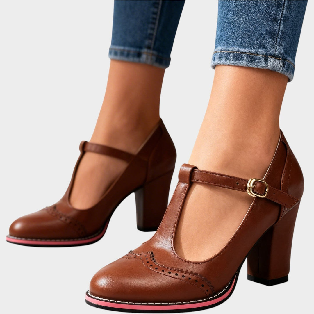 Classic Block Mary Jane Heels