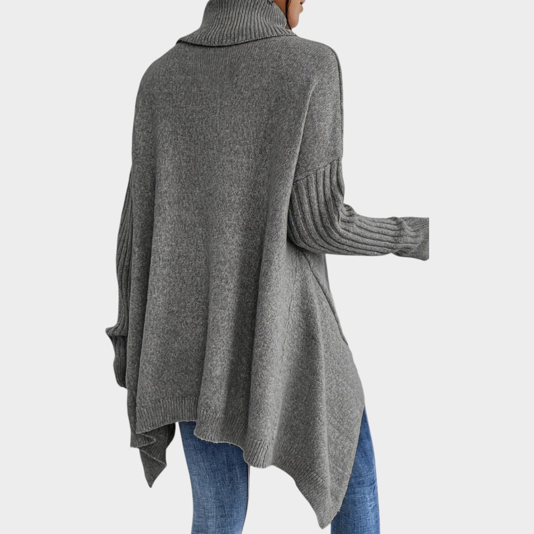 Women's Chunky Knit Oversized Turtleneck Sweater