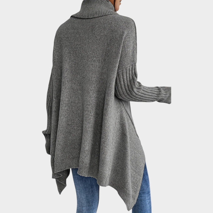 Women's Chunky Knit Oversized Turtleneck Sweater