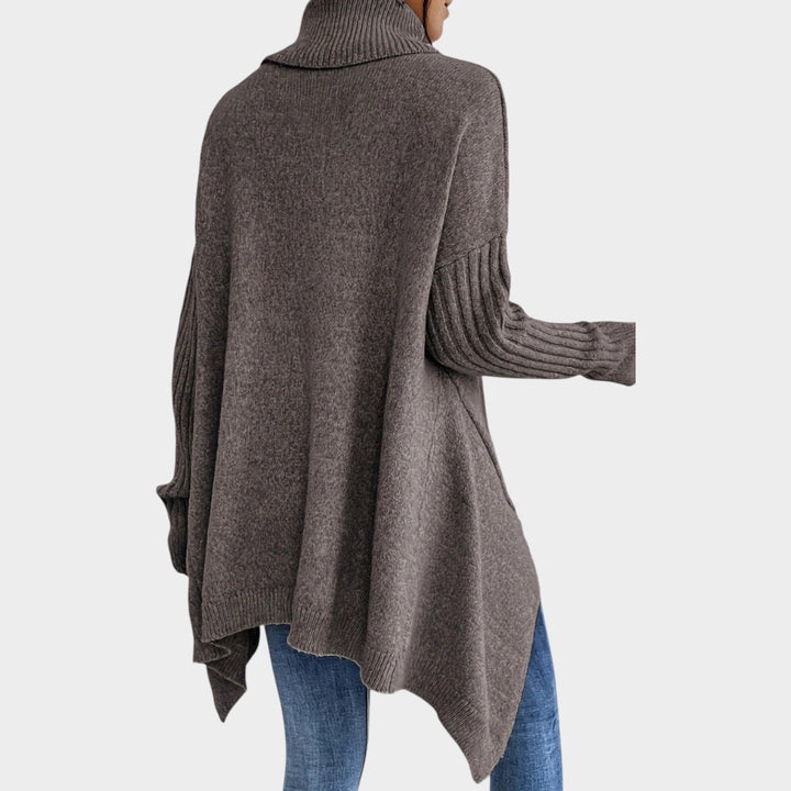 Women's Chunky Knit Oversized Turtleneck Sweater