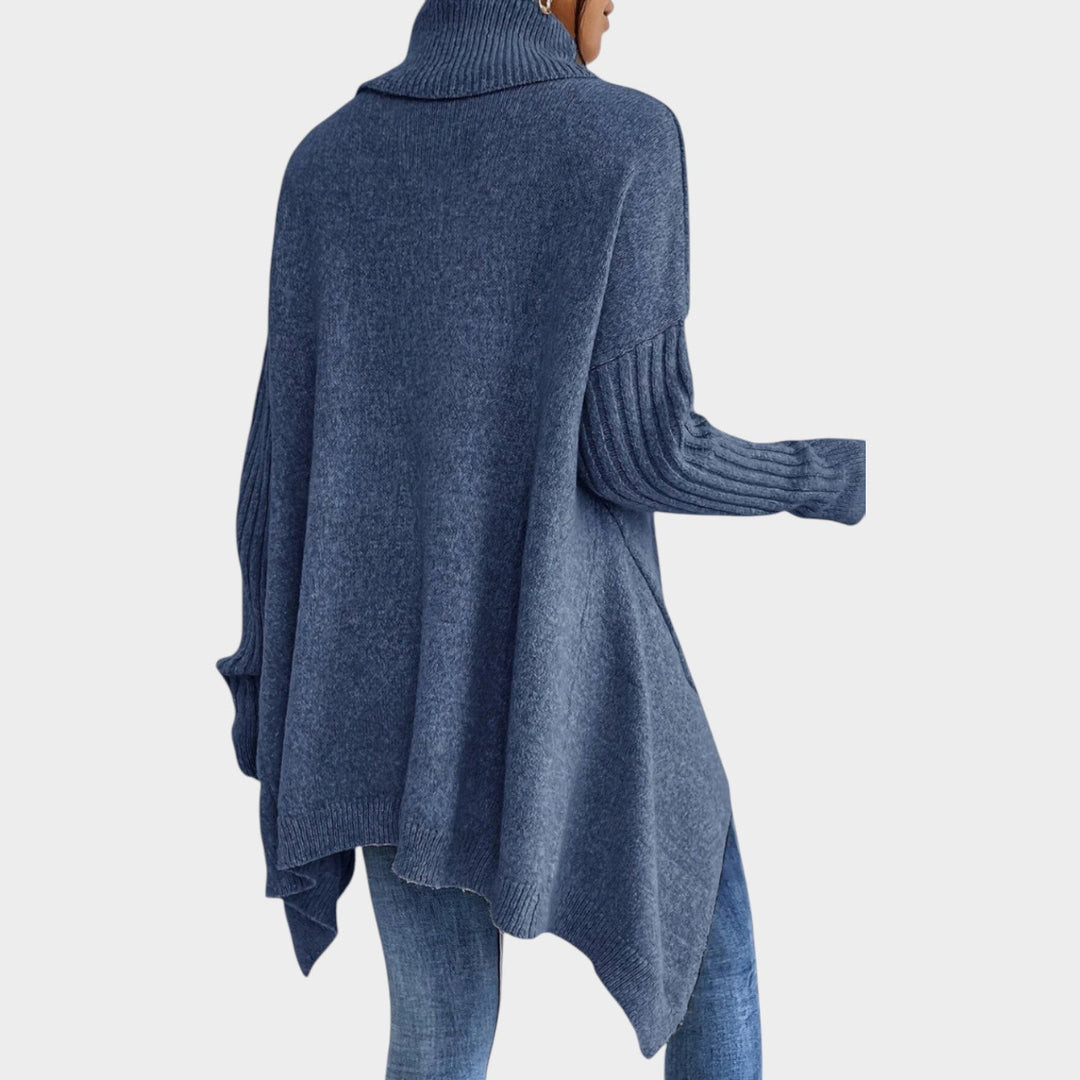 Women's Chunky Knit Oversized Turtleneck Sweater