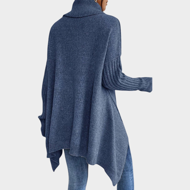 Women's Chunky Knit Oversized Turtleneck Sweater