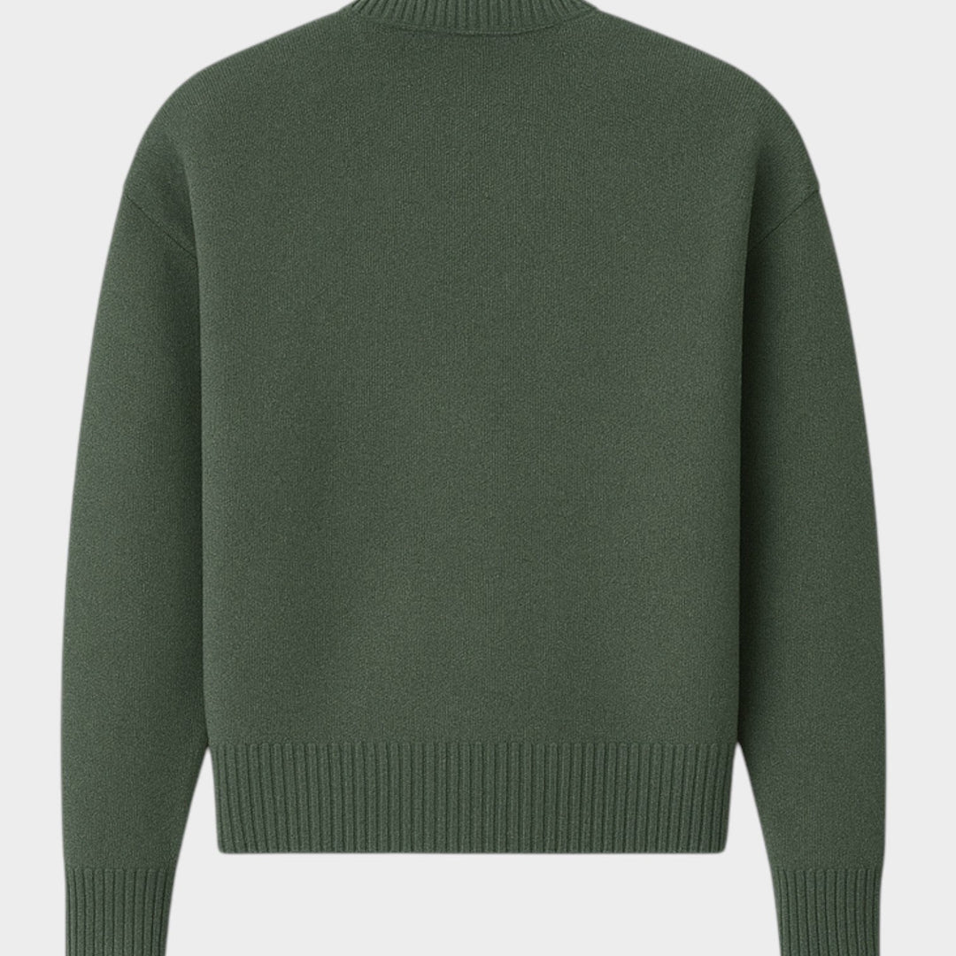 Women's Heart Embroidered Knit Sweater