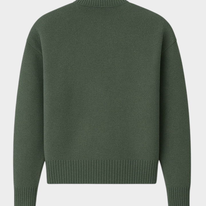 Women's Heart Embroidered Knit Sweater