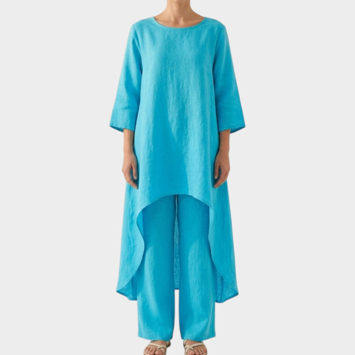 Flowy Linen High-Low Set