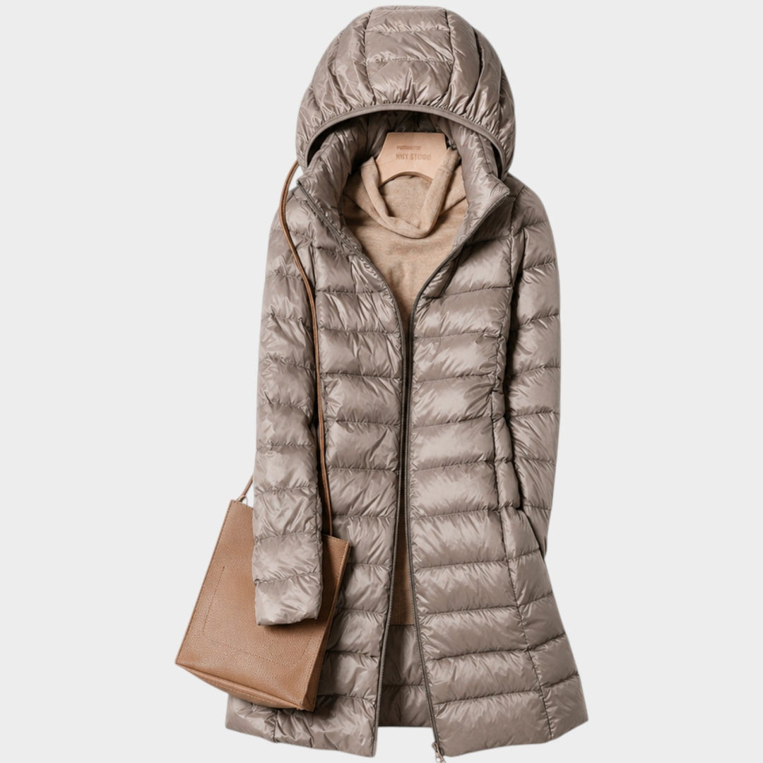 Women’s Long Puffer Coat Lightweight Insulated