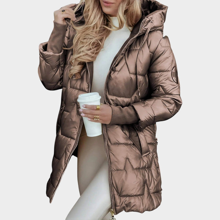 Women's Puffer Jacket Hooded Puffer Design