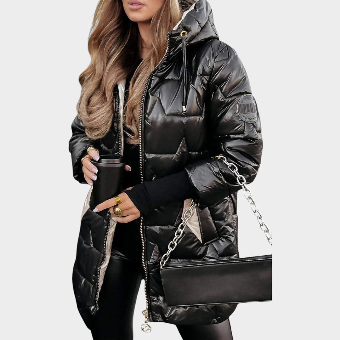 Women's Puffer Jacket Hooded Puffer Design