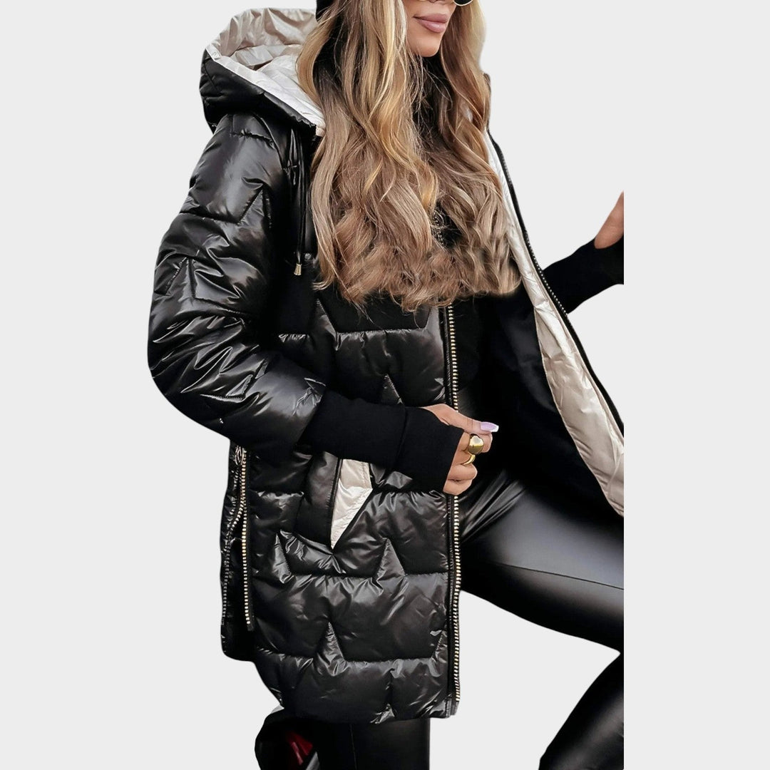 Women's Puffer Jacket Hooded Puffer Design