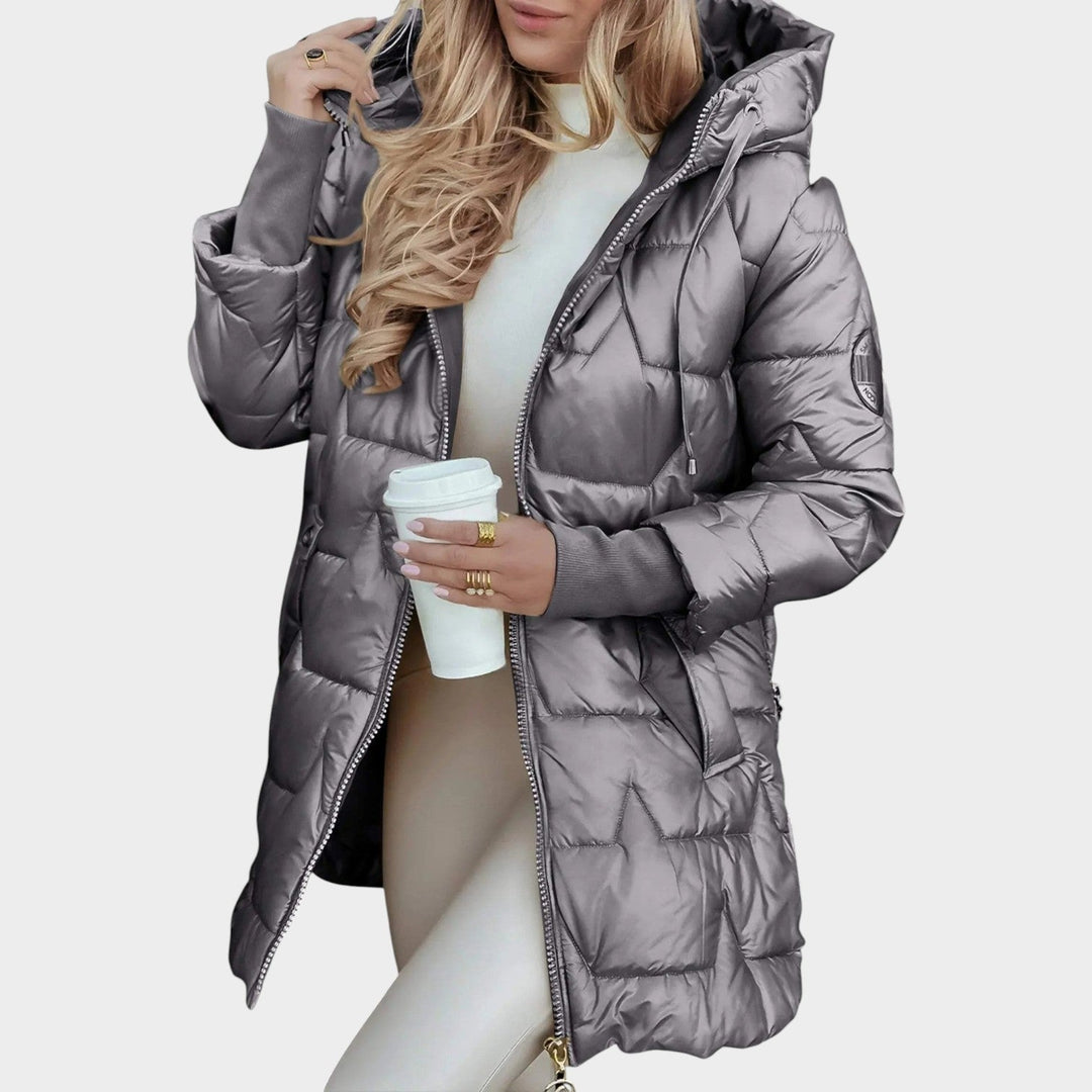 Women's Puffer Jacket Hooded Puffer Design