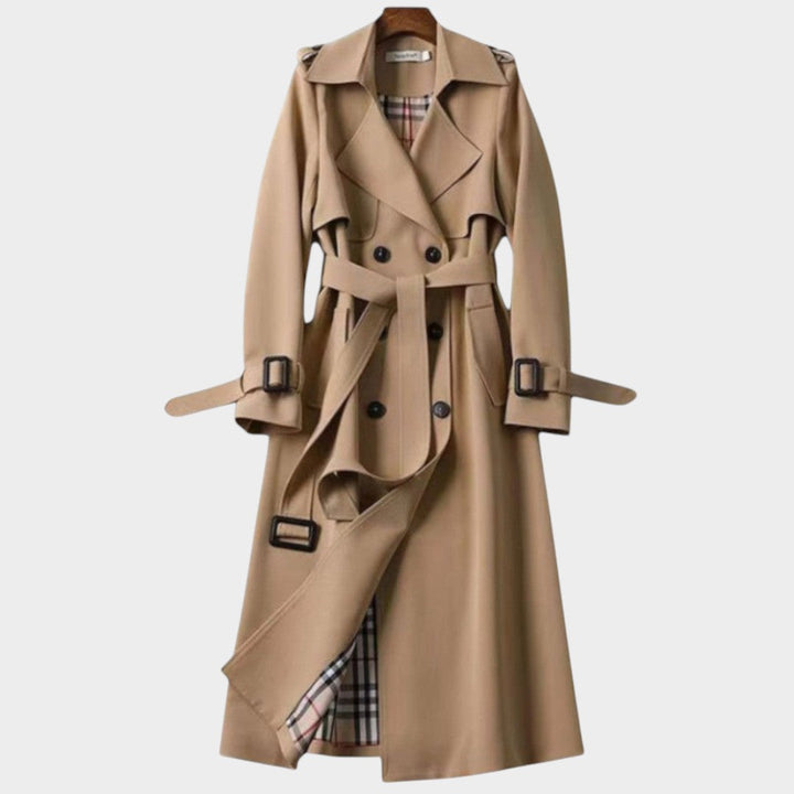 Women's Trench Coat Belted Double-Breasted