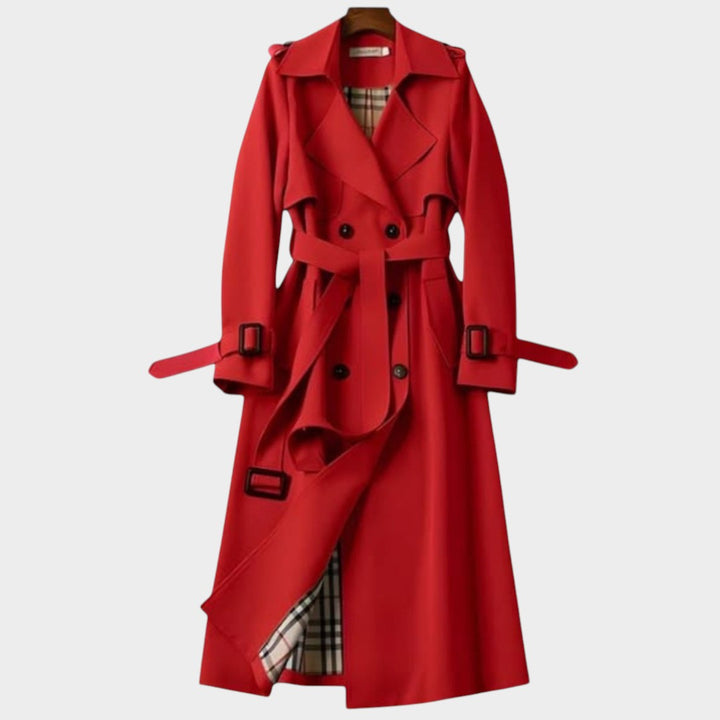 Women's Trench Coat Belted Double-Breasted