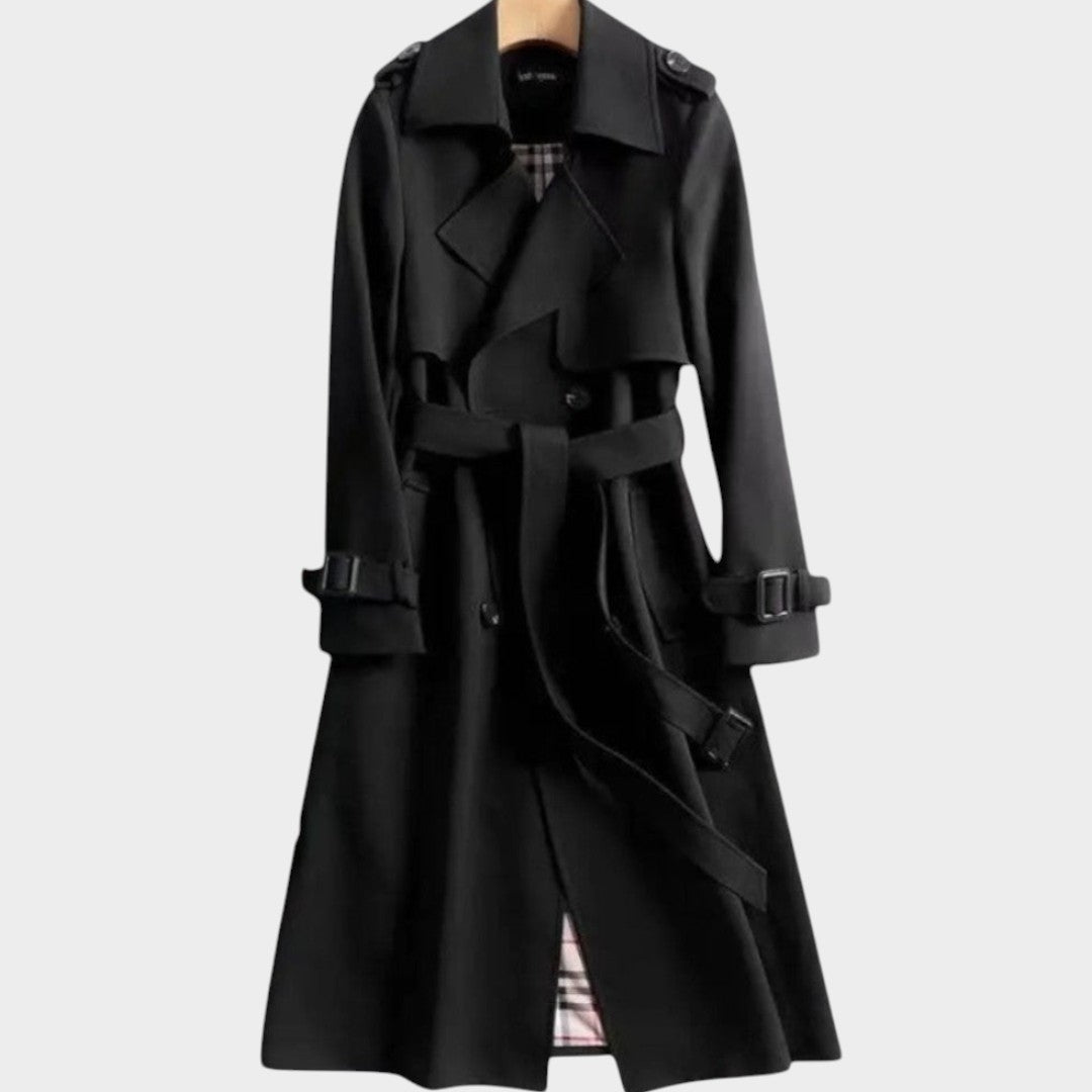 Women's Trench Coat Belted Double-Breasted