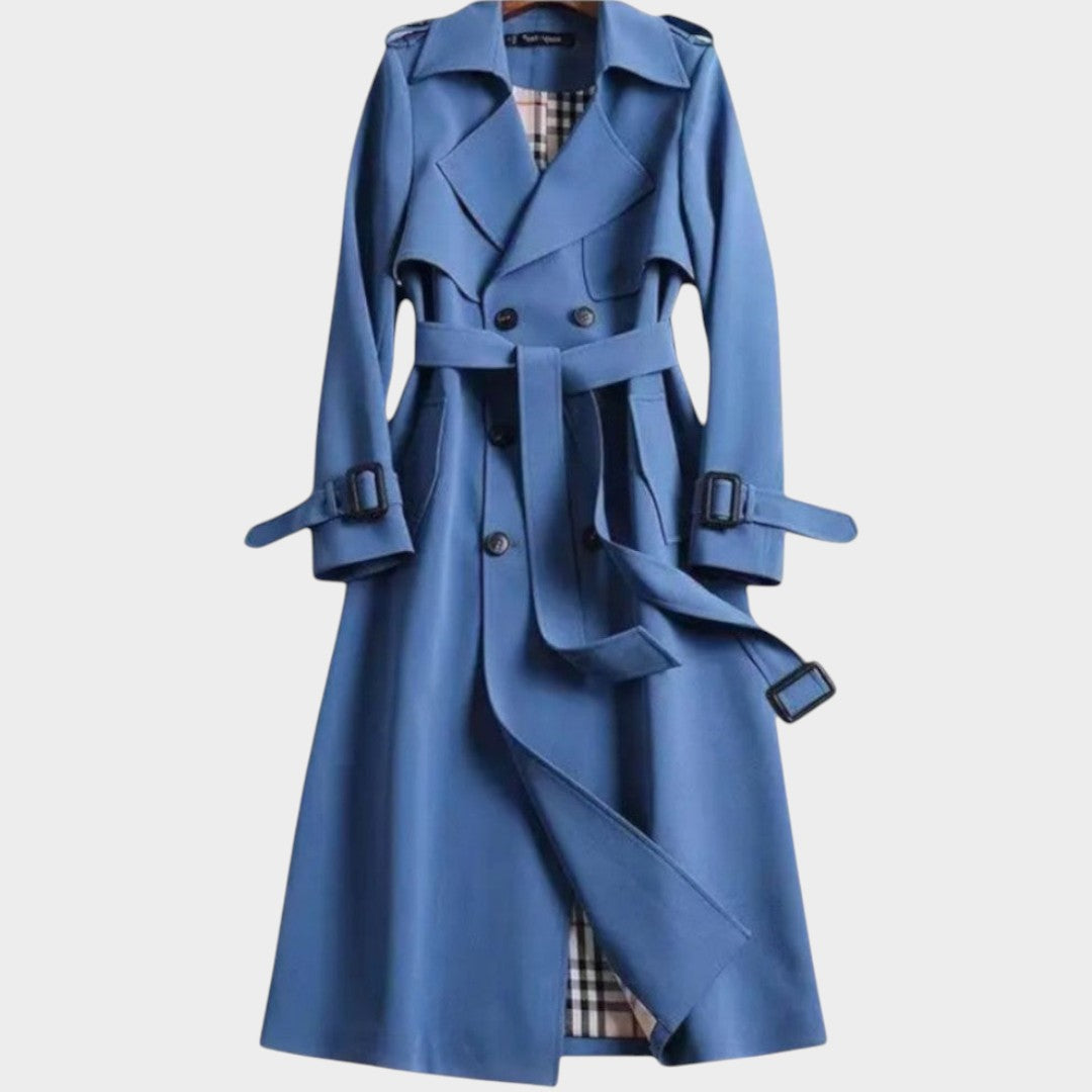 Women's Trench Coat Belted Double-Breasted