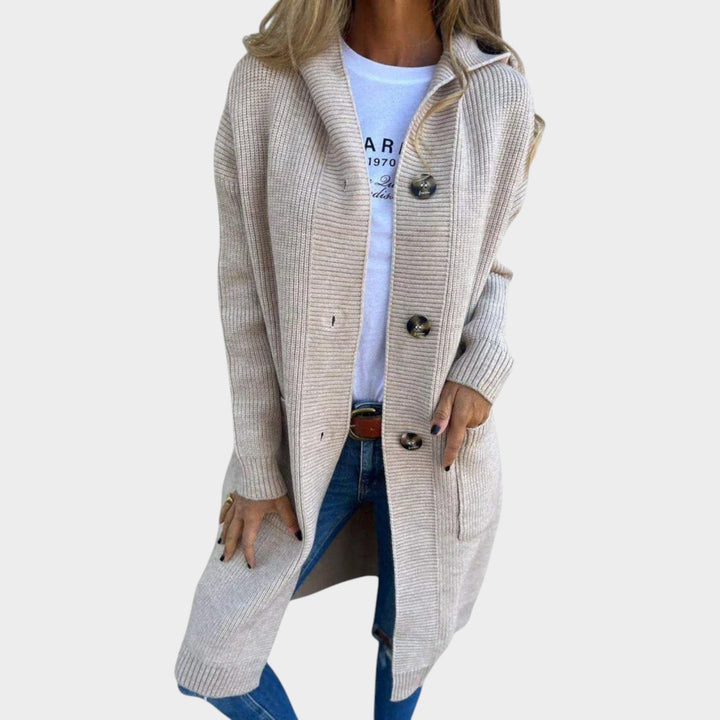 Women's Relaxed Open Neck Knit Cardigan
