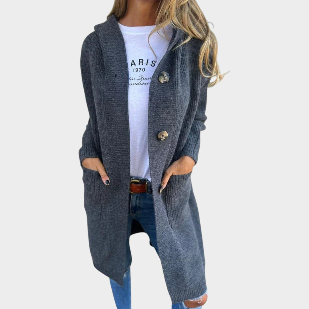 Women's Relaxed Open Neck Knit Cardigan
