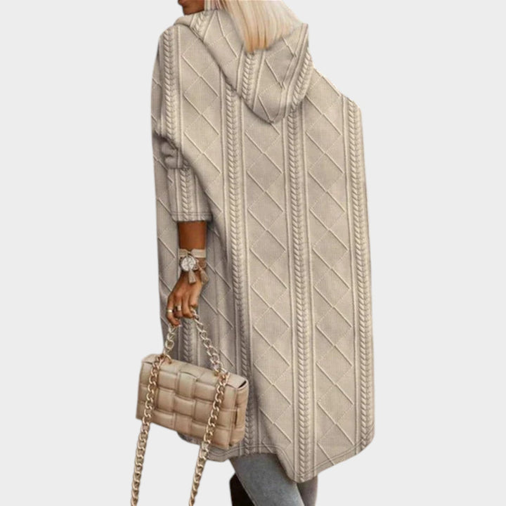 Women's Chunky Knit Hooded Cardigan