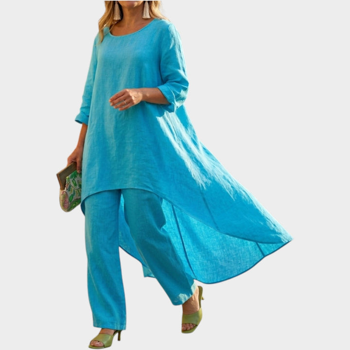 Flowy Linen High-Low Set